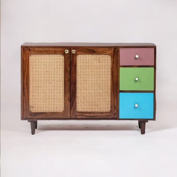Rattan 3 Color Drawer Sideboard