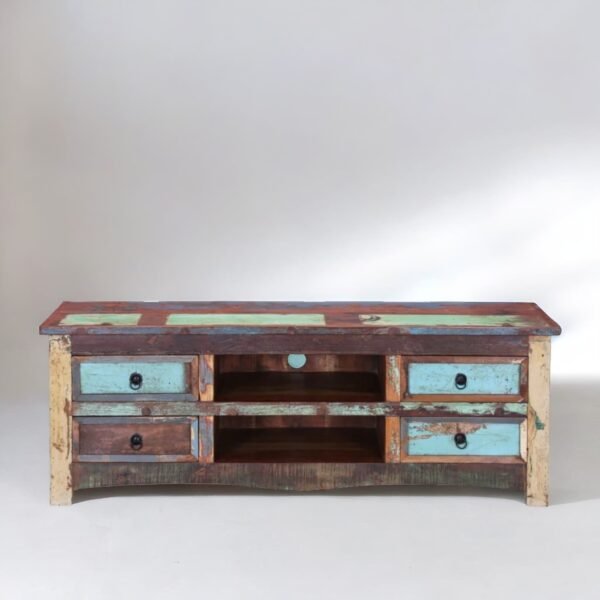 Reclaimed 4 Drawer TV Unit