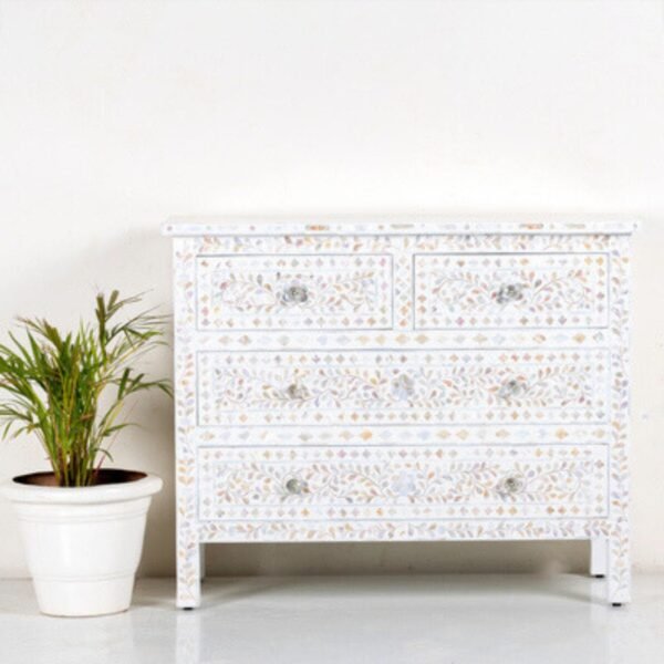 Mother Of Pearl White Dresser