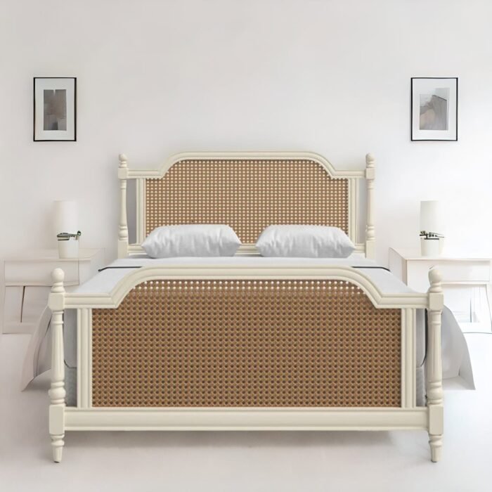 Cane Headboard Poster Bed
